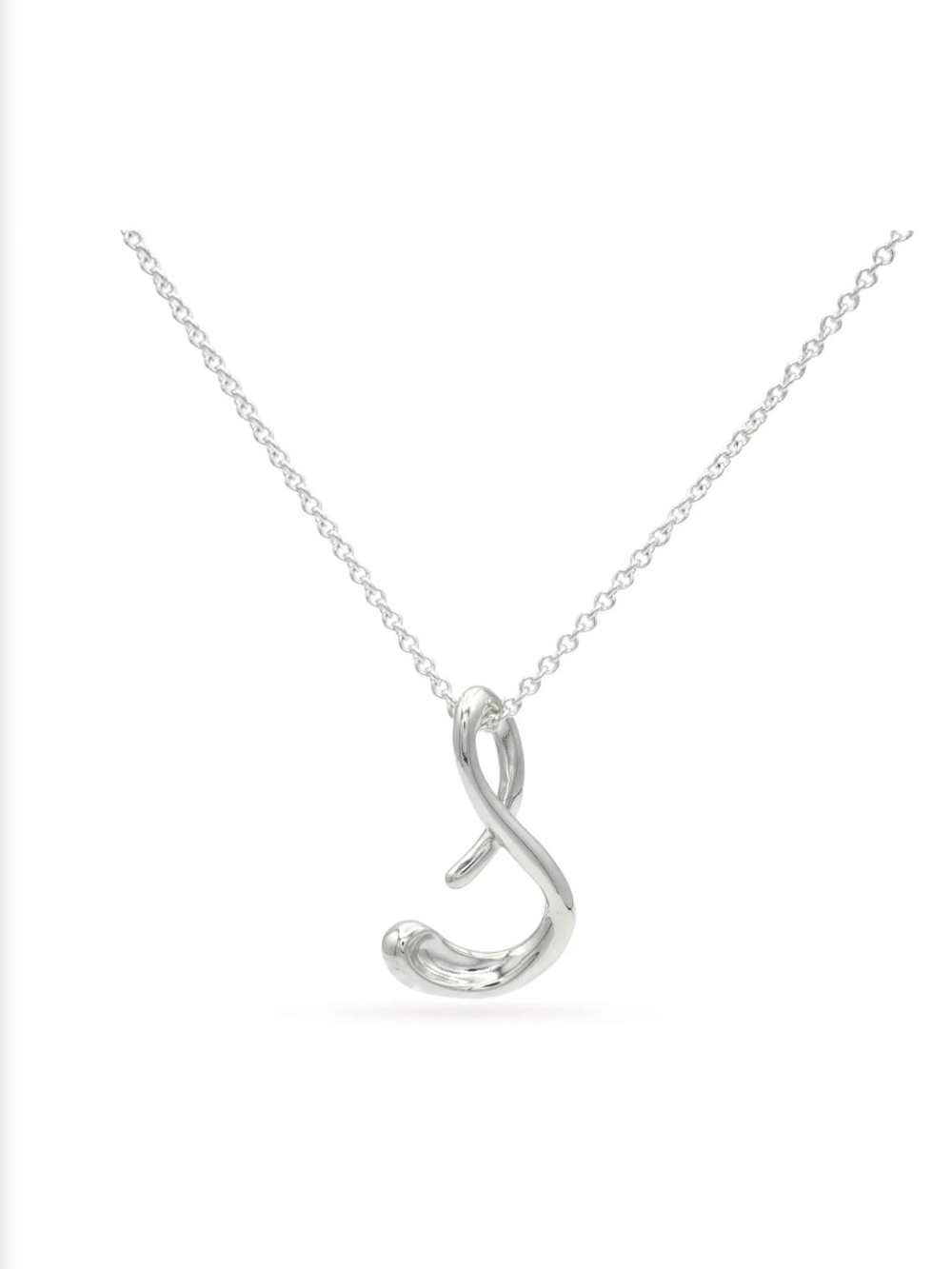 Authentic Tiffany & Co. x Elsa Peretti Large "S" Initial Retired Necklace 925 - Picture 2 of 11